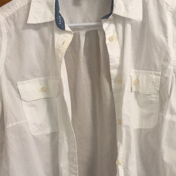 🤍 St Johns Bay White Button Down with front pockets Size M - Picture 3 of 4
